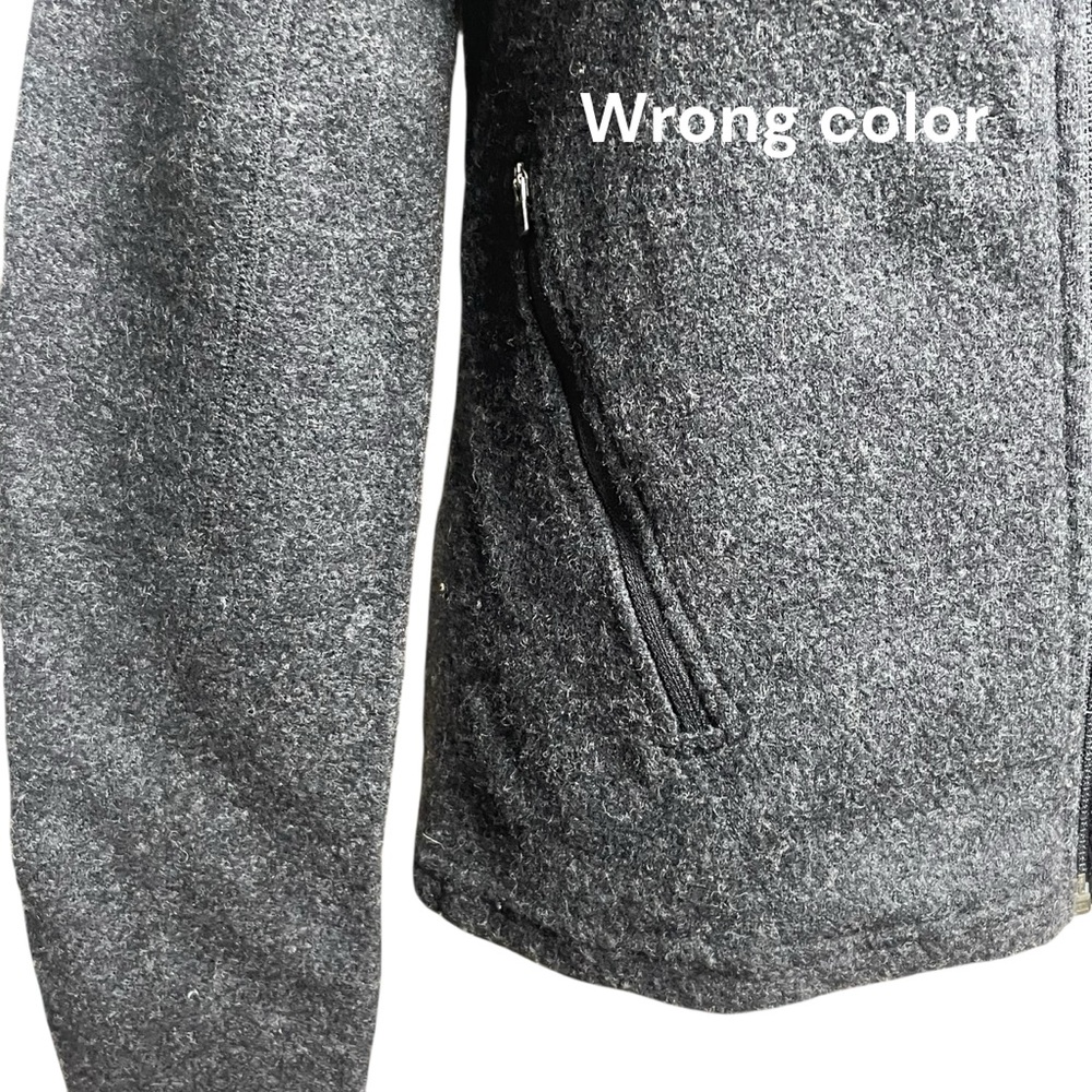 Ibex 100% Merino Wool Jacket Sweater Charcoal Gray Full Zip Fitted USA Made Med - Picture 9 of 16